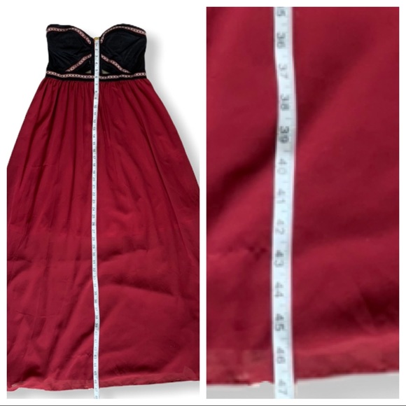 Joyce Cutout Strapless Maxi Dress Color Block - Picture 8 of 12